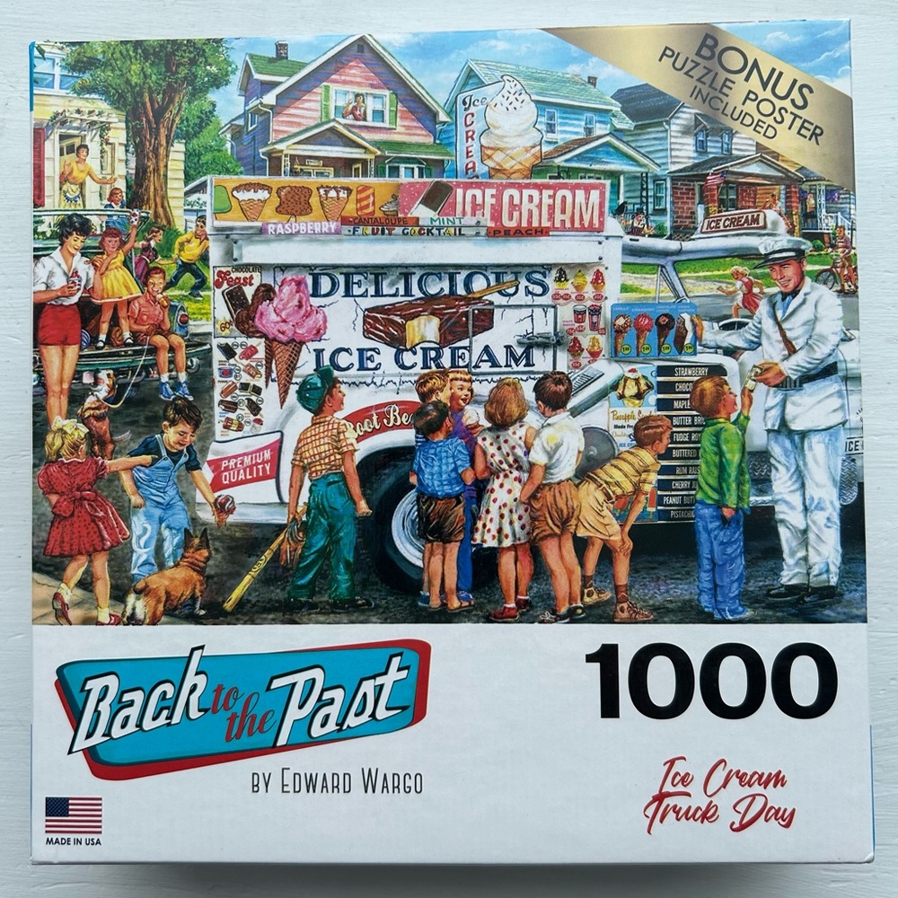 Rose Art Edward Wargo Back to the Past Ice Cream Truck Day 1000 piece puzzle